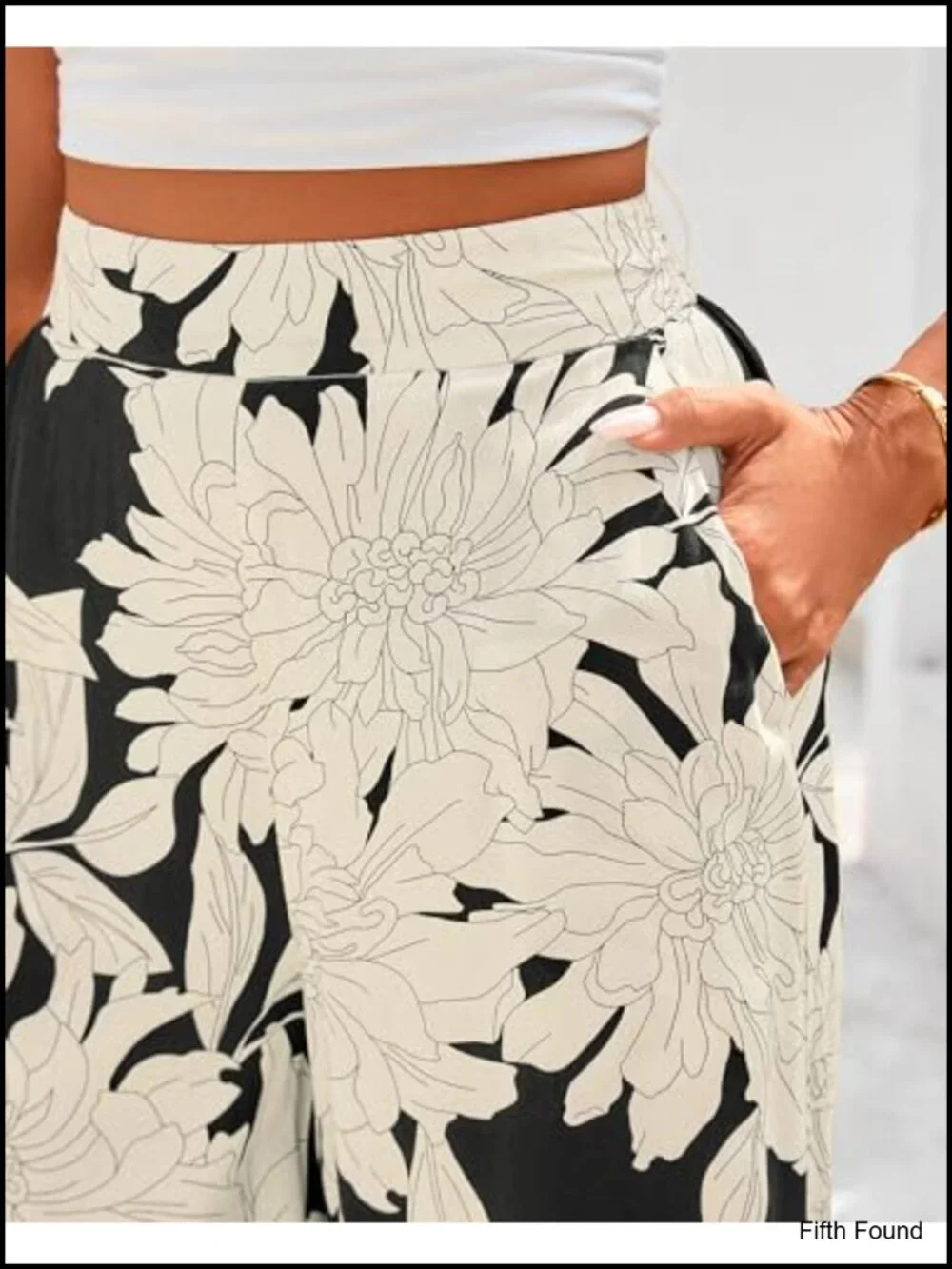 Boho High Waist Wide Leg Palazzo Pants with Pockets Viscose